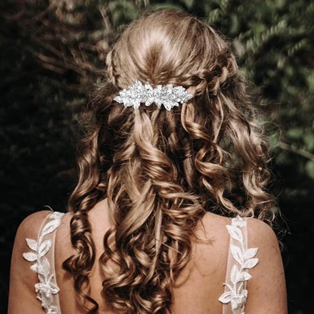 MAYCREATE 2pcs Rhinestone Hair Clips for Women Stylish Pearl Crystal Hair Pins, Silver Bridal Bun Hair Accessories for Daily, Party, Wedding MAYCREATE 2pcs Rhinestone Hair Clips for Women Stylish Pearl Crystal Hair Pins, Silver Bridal Bun Hair Accessories for Daily, Party, Wedding